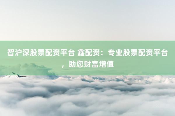 智沪深股票配资平台 鑫配资：专业股票配资平台，助您财富增值