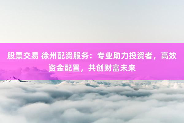股票交易 徐州配资服务：专业助力投资者，高效资金配置，共创财富未来