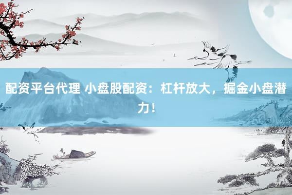 配资平台代理 小盘股配资：杠杆放大，掘金小盘潜力！