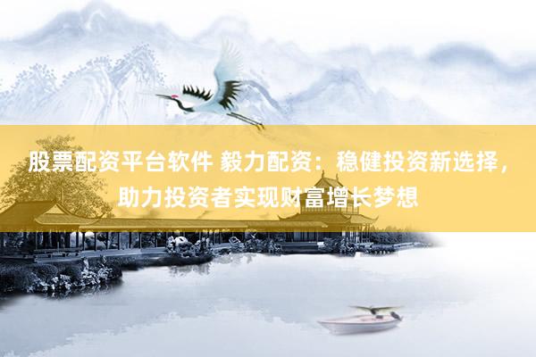 股票配资平台软件 毅力配资：稳健投资新选择，助力投资者实现财富增长梦想