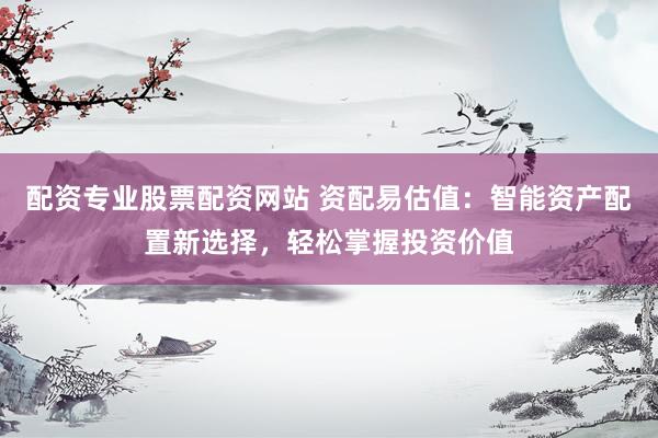 配资专业股票配资网站 资配易估值：智能资产配置新选择，轻松掌握投资价值